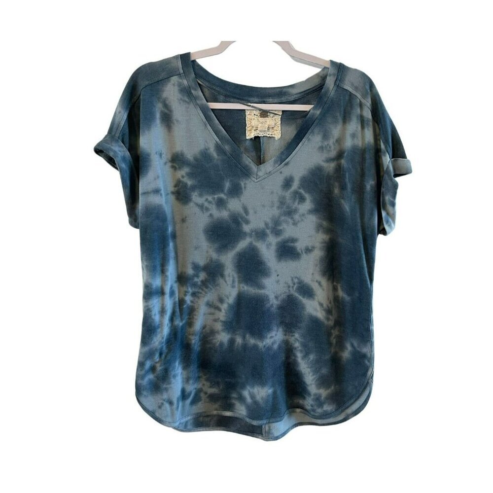Cupio Tie Dye Top Long line Terry stretch L Lightweight comfort soft oversized